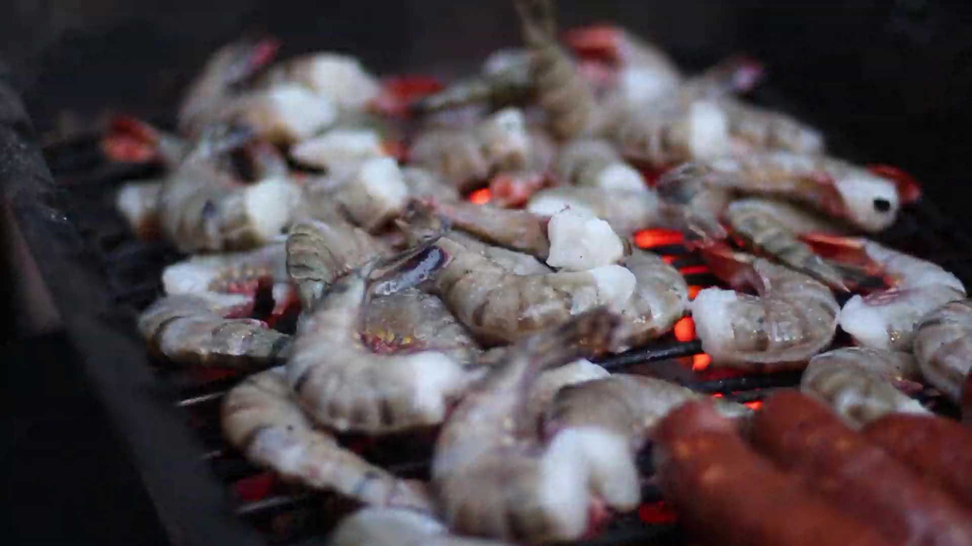 Shrimps on the grill